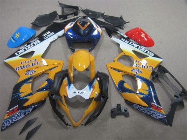 2005-2006 Yellow Blue Corona Extra Suzuki GSXR1000 Moto Fairings UK Stores