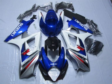 2007-2008 Blue White Suzuki GSXR1000 Bike Fairings UK Stores