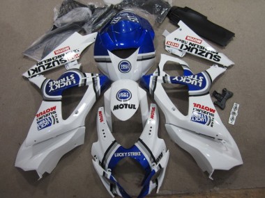 2007-2008 White Blue Lucky Strike Red Motul Suzuki GSXR1000 Moto Fairings UK Stores