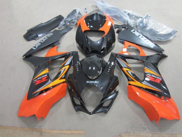 2007-2008 Black Orange Suzuki GSXR1000 Motorcycle Fairings UK Stores