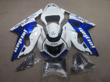 2001-2003 White Blue Motul Suzuki GSXR600 Bike Fairing Kit UK Stores