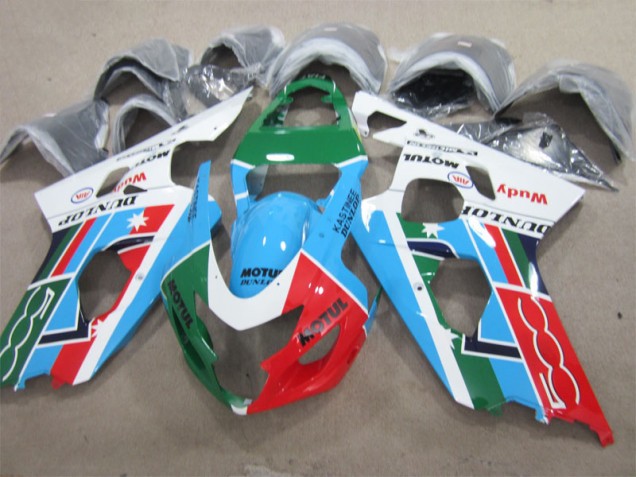 2001-2003 Blue Green White Motul Suzuki GSXR600 Motorcycle Bodywork UK Stores