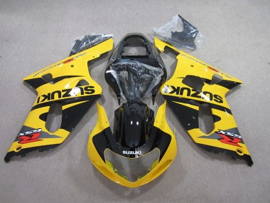 2001-2003 Yellow Black Suzuki GSXR600 Motorcycle Fairings Kits UK Stores