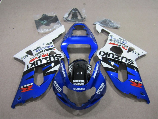 2001-2003 Blue White Motul Suzuki GSXR600 Moto Fairings UK Stores