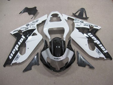 2001-2003 White Black Suzuki GSXR600 Motorbike Fairings UK Stores