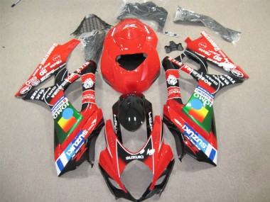 2004-2005 Red Black Suzuki GSXR600 Motorcycle Fairing Kit UK Stores