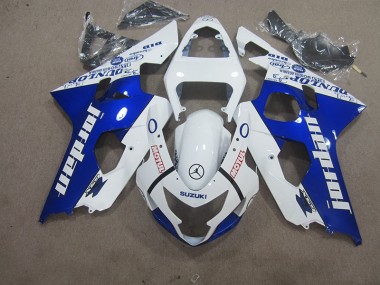 2004-2005 White Blue Motul Suzuki GSXR600 Motorbike Fairing UK Stores