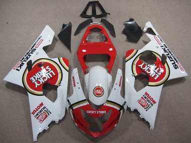 2004-2005 Red White Lucky Strike Motul Suzuki GSXR600 Motorcycle Replacement Fairings UK Stores