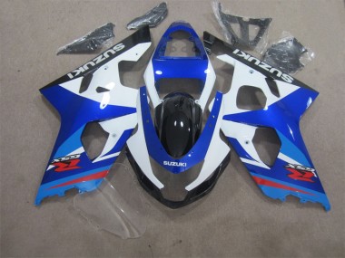 2004-2005 Blue White Suzuki GSXR600 Motorcycle Fairings Kits UK Stores