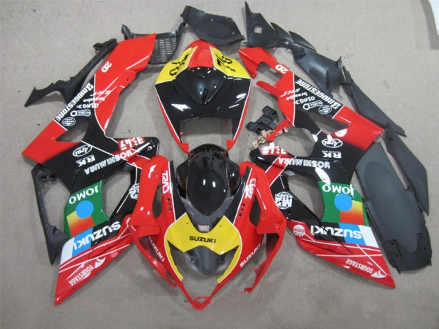 2006-2007 Black Red Yellow Jomo Suzuki GSXR600 Bike Fairings UK Stores