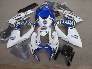 2006-2007 White Blue Lucky Strike Motul Suzuki GSXR600 Motorcycle Fairing UK Stores