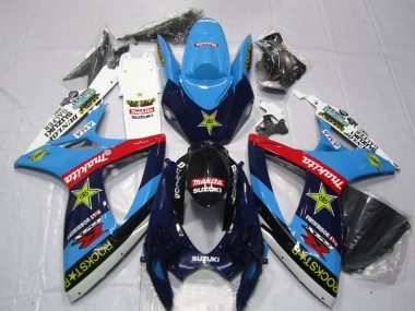 2006-2007 Blue White Rockstar Makita Suzuki GSXR600 Motor Bike Fairings UK Stores