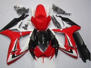 2006-2007 Black Red Suzuki GSXR600 Replacement Motorcycle Fairings UK Stores