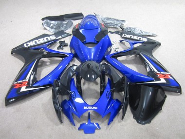 2006-2007 Black Blue Suzuki GSXR600 Motorcycle Fairings Kit UK Stores