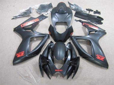 2006-2007 Black Red Decal Suzuki GSXR600 Motorcycle Fairing UK Stores