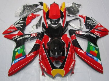 2008-2010 Red Black Jomo Suzuki GSXR600 Motorbike Fairing Kits UK Stores