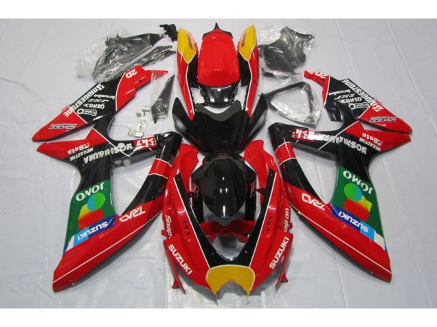 2008-2010 Red Black Jomo Suzuki GSXR600 Motorbike Fairing Kits UK Stores