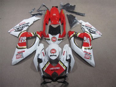 2008-2010 White Lucky Strike Red Motul Suzuki GSXR600 Motorbike Fairing UK Stores