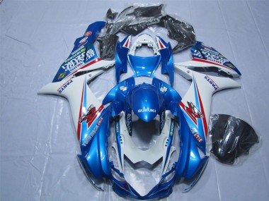 2011-2021 Blue White Suzuki GSXR600 Replacement Motorcycle Fairings UK Stores