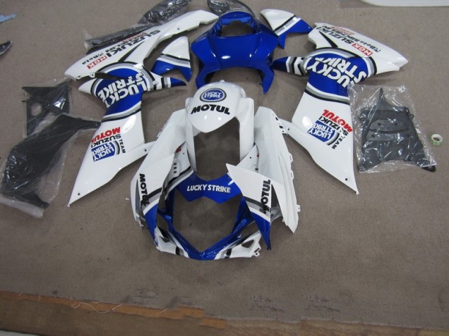 2011-2021 Blue White Lucky Strike Motul Suzuki GSXR600 Motorcycle Fairings Kit UK Stores