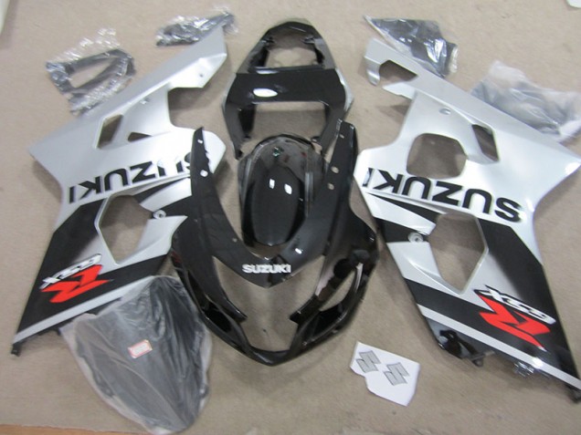 2004-2005 Black White Suzuki GSXR750 Motorbike Fairing Kits UK Stores