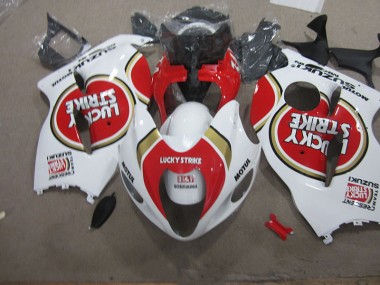 1996-2007 White Lucky Strike Motul Suzuki GSXR1300 Hayabusa Motorcycle Fairings Kit UK Stores