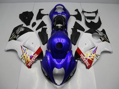 1996-2007 Blue White Suzuki GSXR1300 Hayabusa Motor Bike Fairings UK Stores