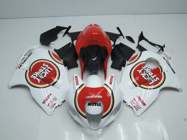 1996-2007 White Red Lucky Strike Motul Suzuki GSXR1300 Hayabusa Replacement Motorcycle Fairings UK Stores