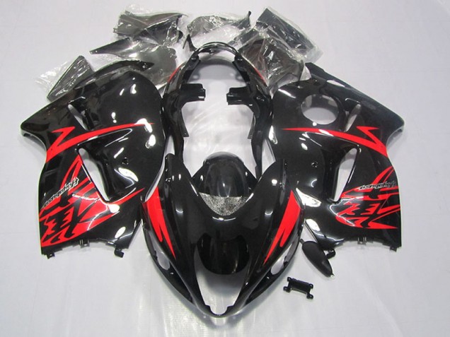 1996-2007 Black Red Suzuki GSXR1300 Hayabusa Motorbike Fairing Kits UK Stores