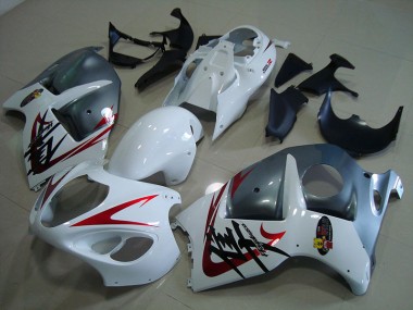 1996-2007 White Black Suzuki GSXR1300 Hayabusa Motorcycle Fairing Kit UK Stores