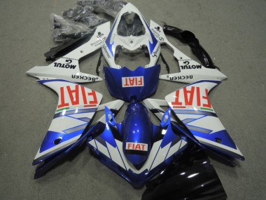 2007-2008 Blue White Red Fiat Yamaha YZF R1 Motorcycle Replacement Fairings UK Stores