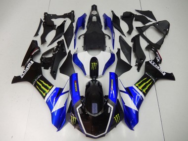 2015-2019 Blue Black Monster Yamaha YZF R1 Motorbike Fairings UK Stores