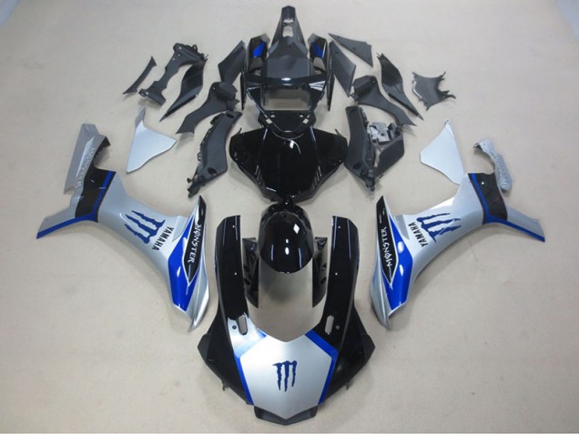 2015-2019 Silver Black Blue Monster Yamaha YZF R1 Motorcycle Fairing Kits UK Stores