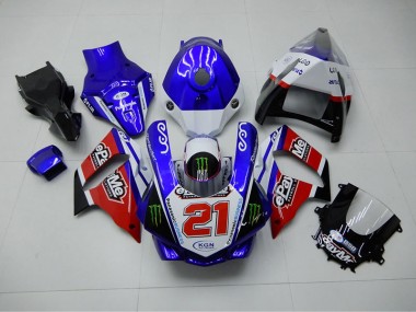 2015-2019 Blue Red KGN 21 Yamaha YZF R1 Motorbike Fairing UK Stores