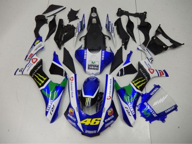 2015-2019 Blue Blue White ENEOS Movistar 46 Yamaha YZF R1 Motor Bike Fairings UK Stores