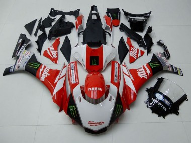 2015-2019 Red White Monster Yamaha YZF R1 Moto Fairings UK Stores