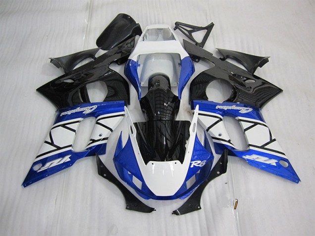 1998-2002 Blue White Black Yamaha YZF R6 Motorbike Fairings UK Stores