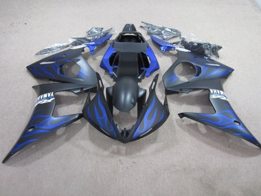 2003-2005 Black Blue Flame Yamaha YZF R6 Moto Fairings UK Stores