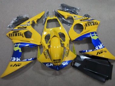 2003-2005 Yellow Motul Yamaha YZF R6 Motorcycle Fairing Kits UK Stores