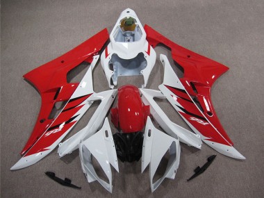 2006-2007 Red White Yamaha YZF R6 Motorcycle Replacement Fairings UK Stores