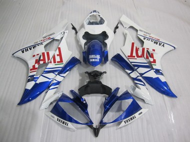 2006-2007 Blue White Fiat Yamaha YZF R6 Motorcyle Fairings UK Stores