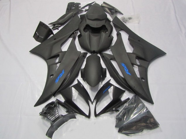 2006-2007 Black Blue Decal Yamaha YZF R6 Motorcycle Fairings Kit UK Stores