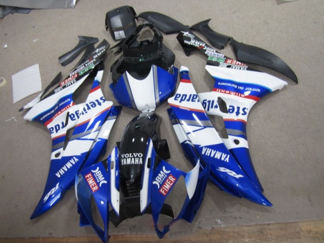 2006-2007 White Blue Sterilgarda Volvo Yamaha YZF R6 Motorcylce Fairings UK Stores