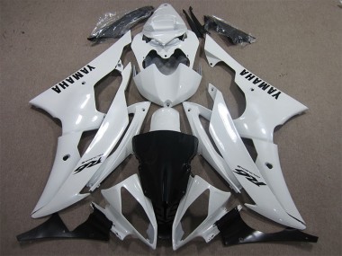 2008-2016 White Black Decal Yamaha YZF R6 Motorcycle Fairing Kits UK Stores