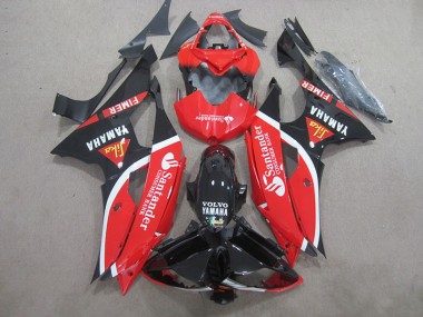 2008-2016 Black Red White Santander Yamaha YZF R6 Bike Fairings UK Stores